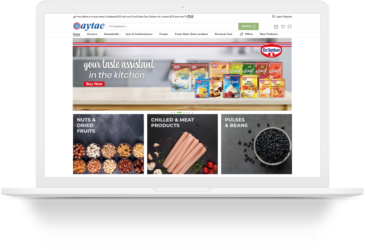 aytac food ecommerce wordpress web tasarim