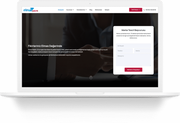 elmas patent wordpress web sitesi tasarimi 1