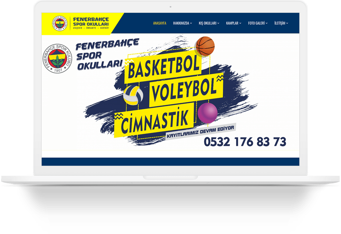 fenerbahce sports schools wordpress web tasarim