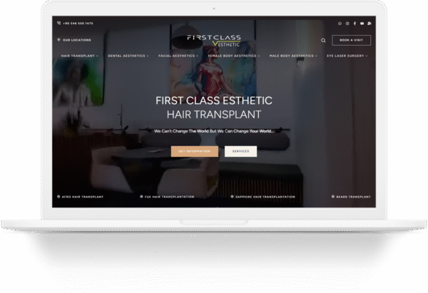 firstclassaesthetic wordpress web sitesi tasarimi 1