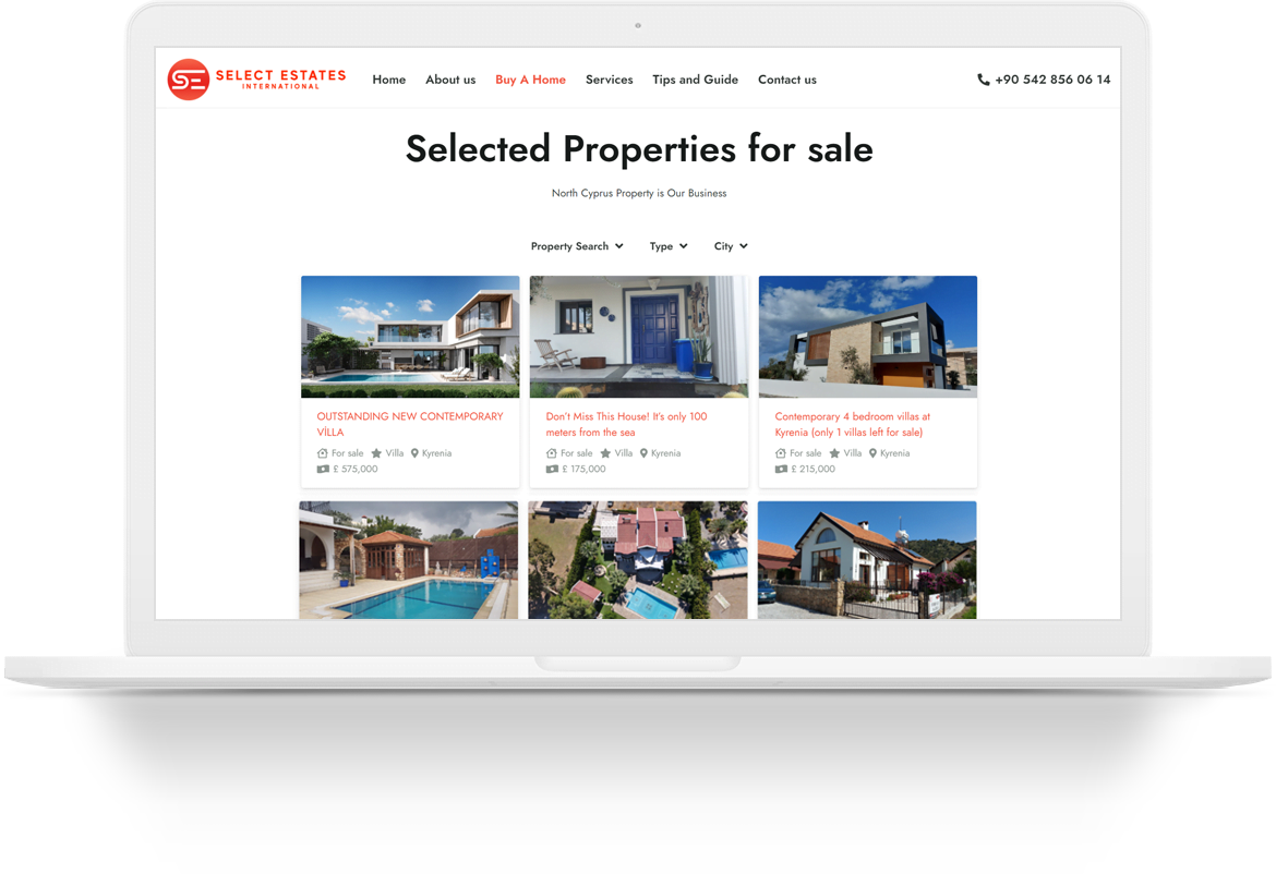 select estates international real estate consultant for sale and rent wordpress web tasarim